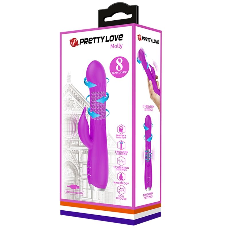PRETTY LOVE - MOLLY VIBRATOR MET OPLAADBARE ROTATIE