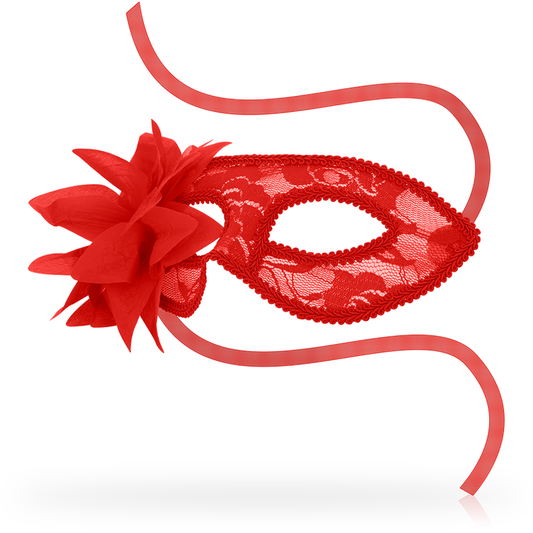 OHMAMA - MASKERS MASKERS MET KANT EN RODE BLOEM