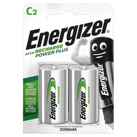 ENERGIZER - OPLAADBARE BATTERIJ POWER PLUS HR14 C 2500mAh 2 STUKS