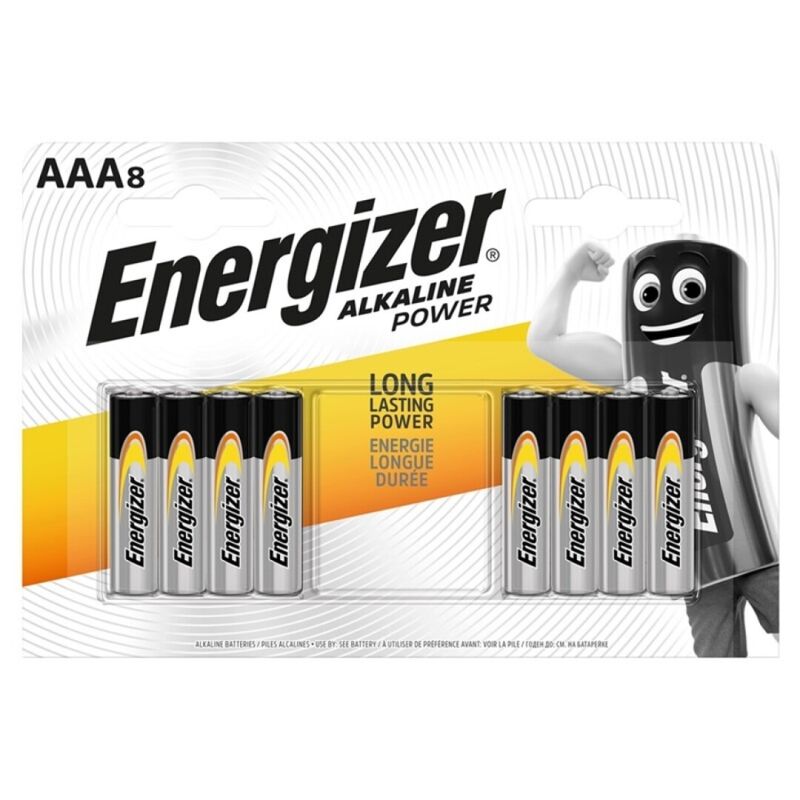 ENERGIZER - ALKALINE BATTERIJ POWER AAA LR03 8 STUKS