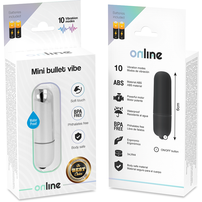 ONLINE - MINI KOGELVIBRATOR ZILVER