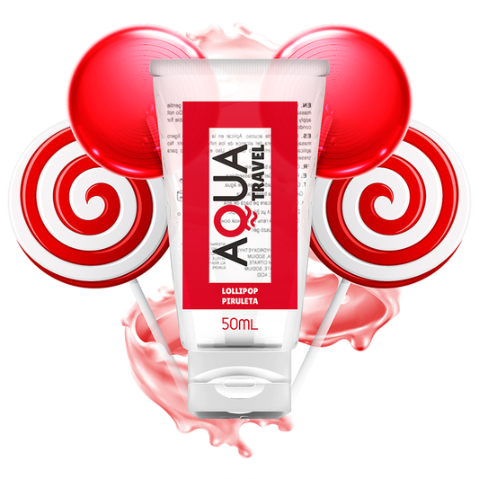 AQUA TRAVEL - GLIJMIDDEL OP WATERBASIS MET LOLLIPOP SMAAK - 50 ML