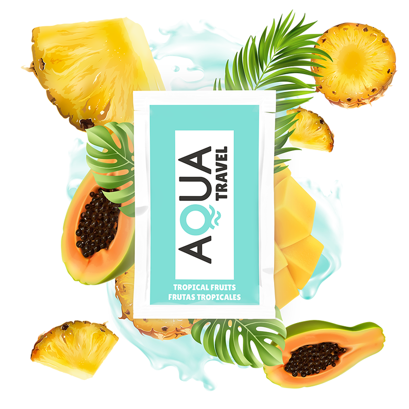 AQUA TRAVEL - GLIJMIDDEL OP WATERBASIS MET TROPISCHE VRUCHTENSMAAK 6 ML