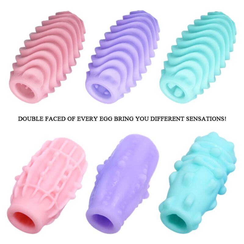 PRETTY LOVE - DUBBELZIJDIG MASTURBATOR EI 15 STUKS