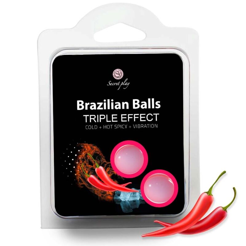 SECRETPLAY - SET 2 BRAZILIAANSE BALLEN DRIEVOUDIG EFFECT