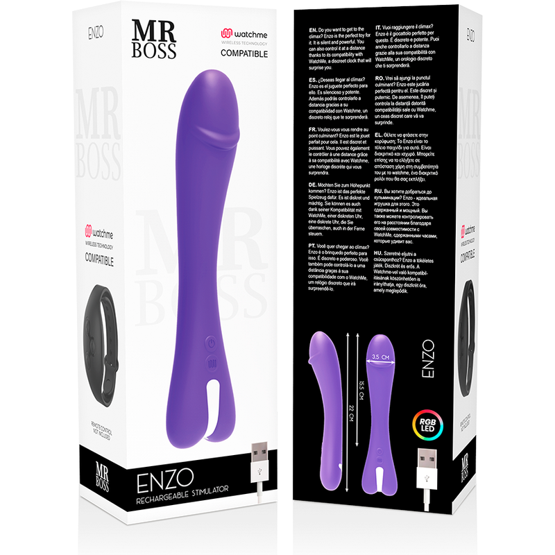MR BOSS - ENZO VIBRATOR + WATCHME AFSTANDSBEDIENING