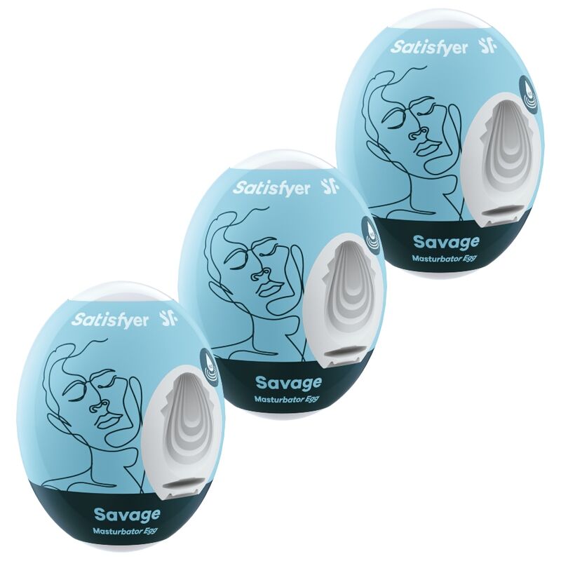 SATISFYER - 3 MASTURBATOR EGG SAVAGE