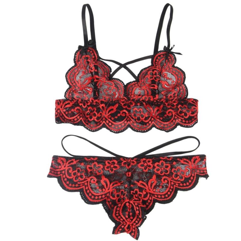 SUBBLIME - TWEE DELIGE SET KANTEN TOP EN SLIP L/XL
