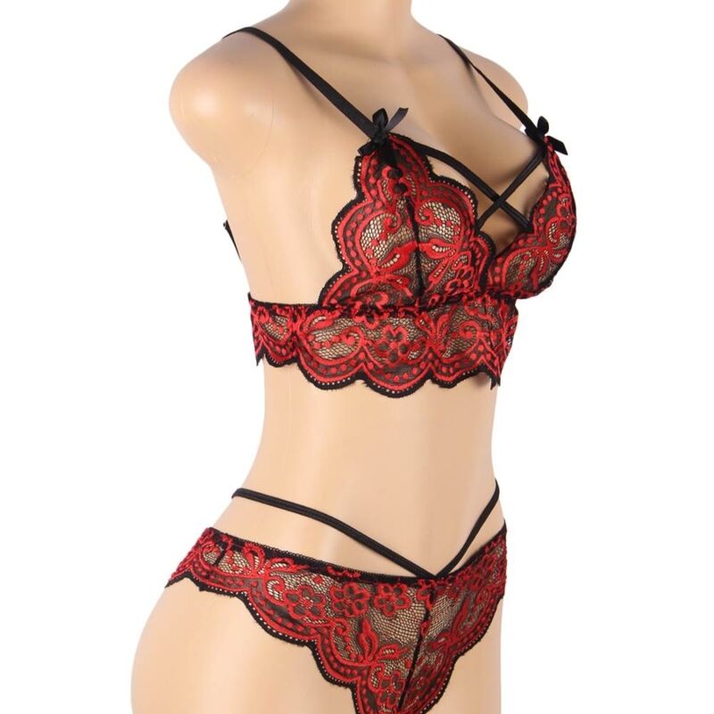 SUBBLIME - TWEE DELIGE SET KANTEN TOP EN SLIP L/XL