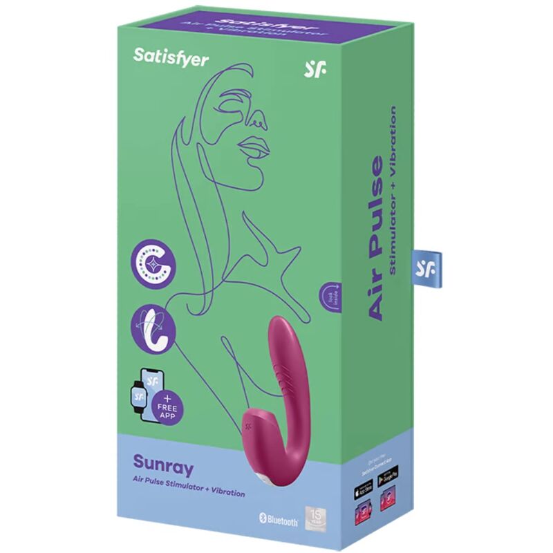 SATISFYER - SUNRAY STIMULATOR EN VIBRATOR APP RED