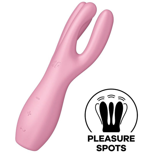 SATISFYER - THREESOME 3 VIBRATOR ROZE