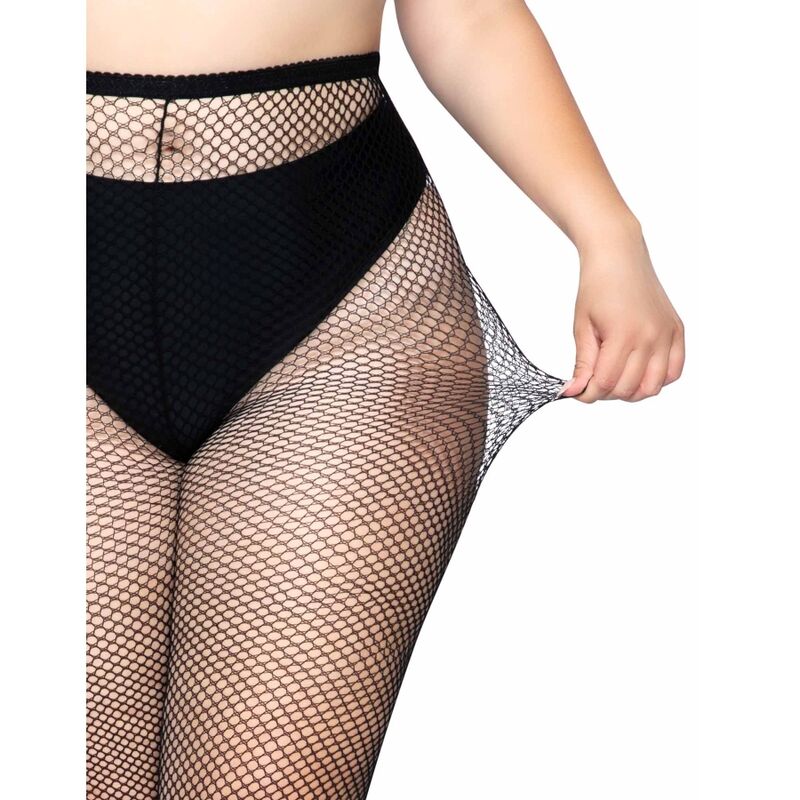 LEG AVENUE - PANTY MET NETPATROON PLUS SIZE