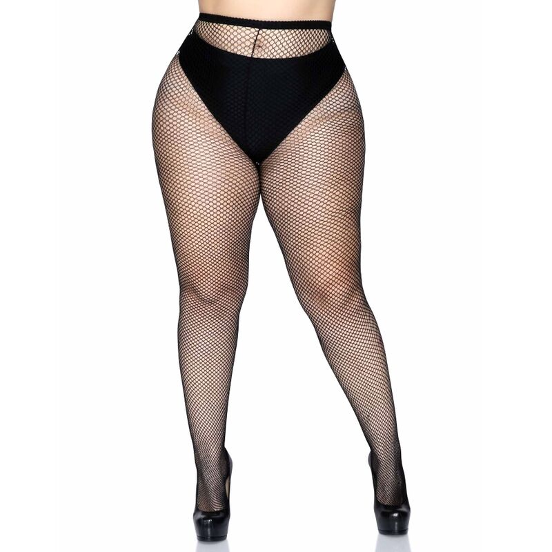 LEG AVENUE - PANTY MET NETPATROON PLUS SIZE