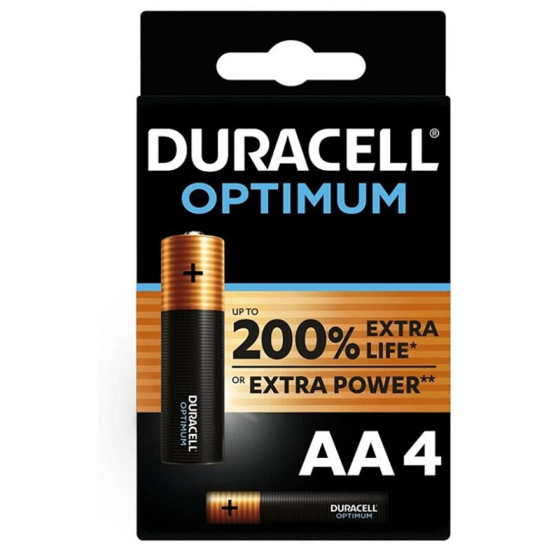 DURACELL - OPTIMUM 200 ALKALINE BATTERIJ AA LR6 4 STUKS