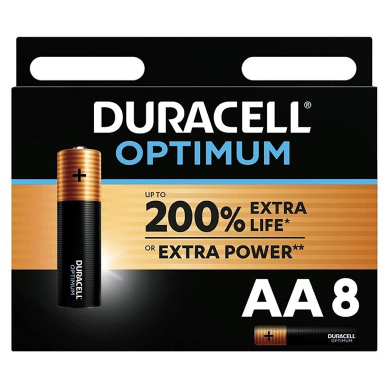 DURACELL - OPTIMUM 200 ALKALINE BATTERIJ AA LR6 8 STUKS