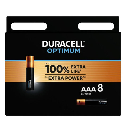 DURACELL - OPTIMUM ALKALINE BATTERIJ AAA LR03 8 STUKS