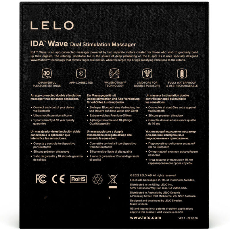 LELO - IDA WAVE COUPLES MASSAGER ZWART
