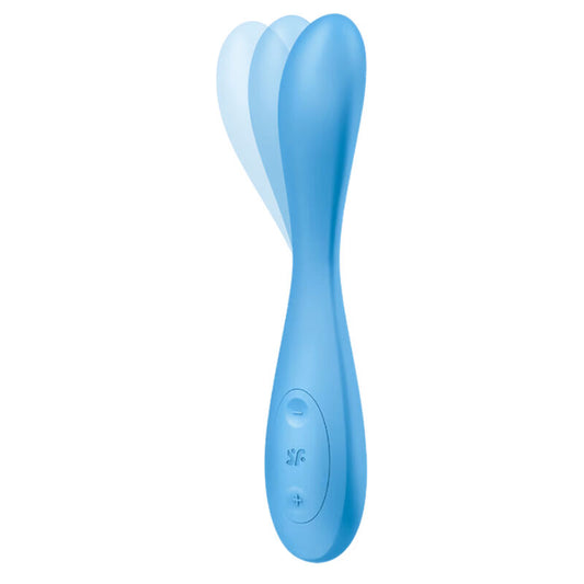 SATISFYER - G-SPOT FLEX 4+ MULTI VIBRATOR APP BLAUW