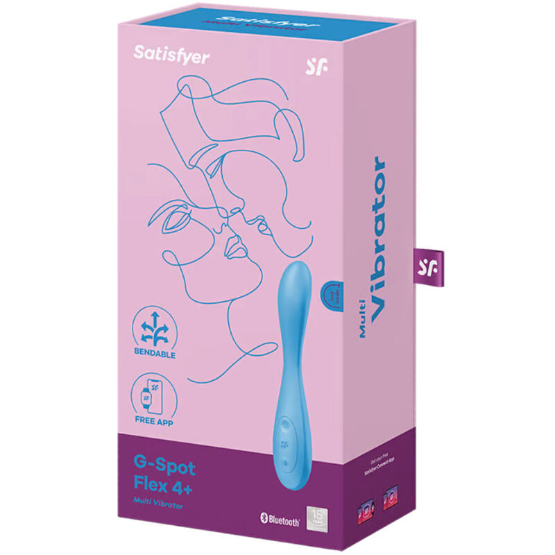 SATISFYER - G-SPOT FLEX 4+ MULTI VIBRATOR APP BLAUW