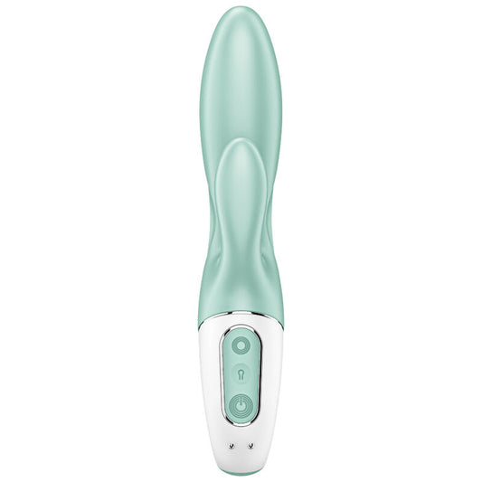 SATISFYER - AIR PUMP BUNNY 5+ OPBLAASBARE KONIJN VIBRATOR APP GROEN