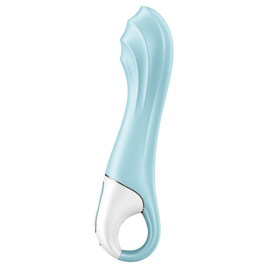 SATISFYER - LUCHTPOMP VIBRATOR 5+ OPBLAASBARE G-SPOT VIBRATOR APP BLAUW