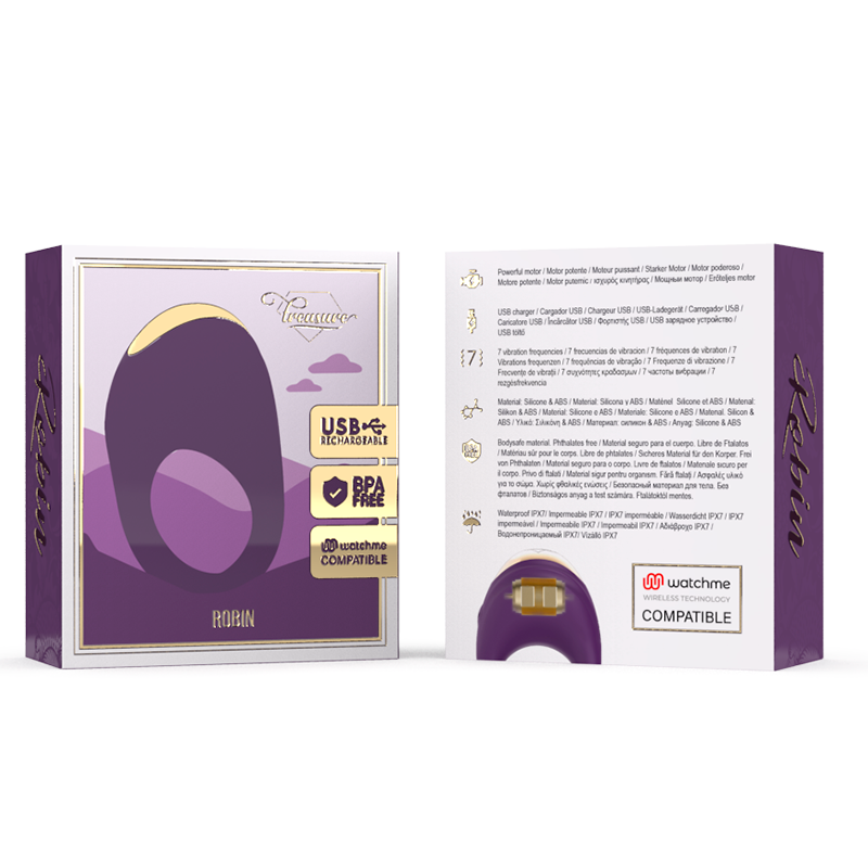 TREASURE - ROBIN VIBRERENDE RING + WATCHME AFSTANDSBEDIENING