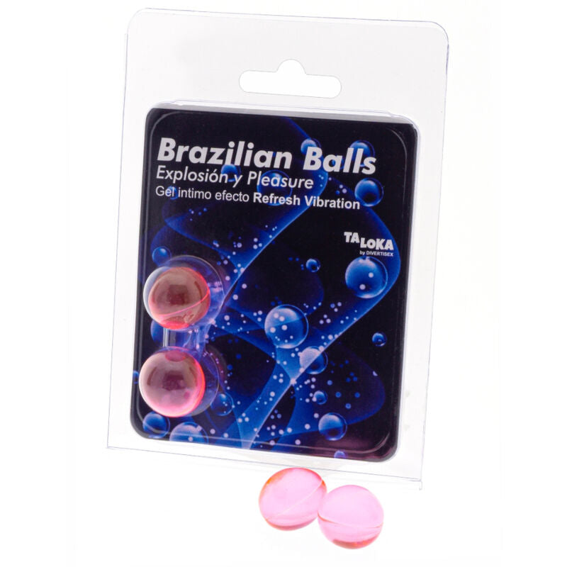 TALOKA - 2 BRAZILIAN BALLS REFRESH VIBREREND EFFECT OPWINDENDE GEL