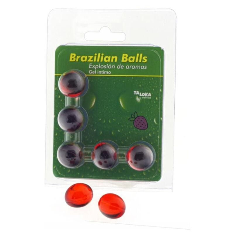 TALOKA - 5 BRAZILIAANSE BALLEN STRAWBERRY INTIEM GEL