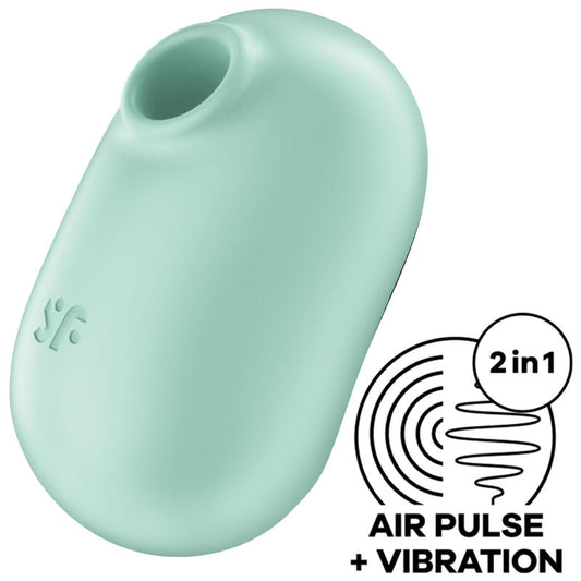 SATISFYER - PRO TO GO 2 DUBBELE STIMULATOR EN VIBRATOR GROEN