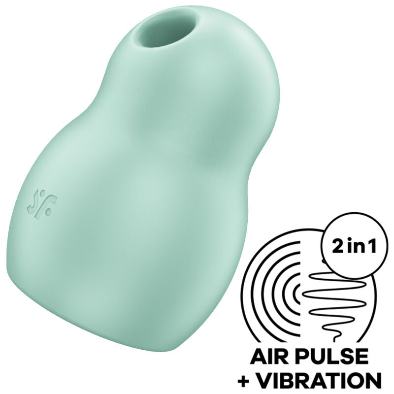 SATISFYER - PRO TO GO 1 DUBBELE LUCHTDRUK STIMULATOR & VIBRATOR GROEN