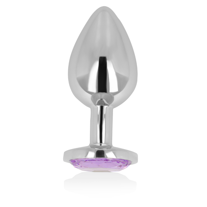 OHMAMA - ANALE PLUG MET PAARSE KRISTAL 8 CM