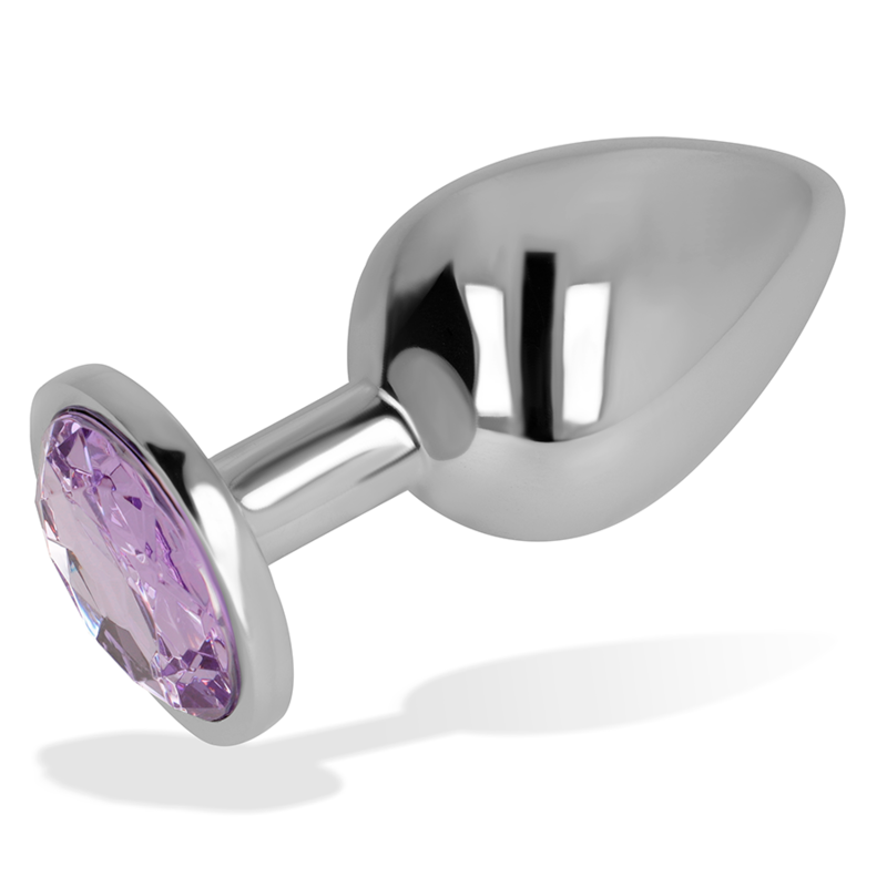OHMAMA - ANALE PLUG MET PAARSE KRISTAL 8 CM