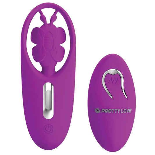 PRETTY LOVE - DANSENDE VLINDERSTIMULATOR VOOR SLIPJES MET AFSTANDSBEDIENING LILA