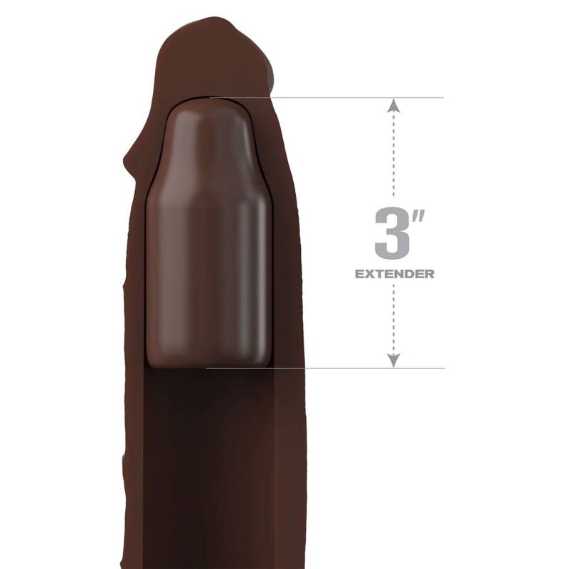 FANTASY X-TENSIONS - PIPEDREAMS SLEEVE 22,86 CM + 7,62 CM PLUG BRUIN