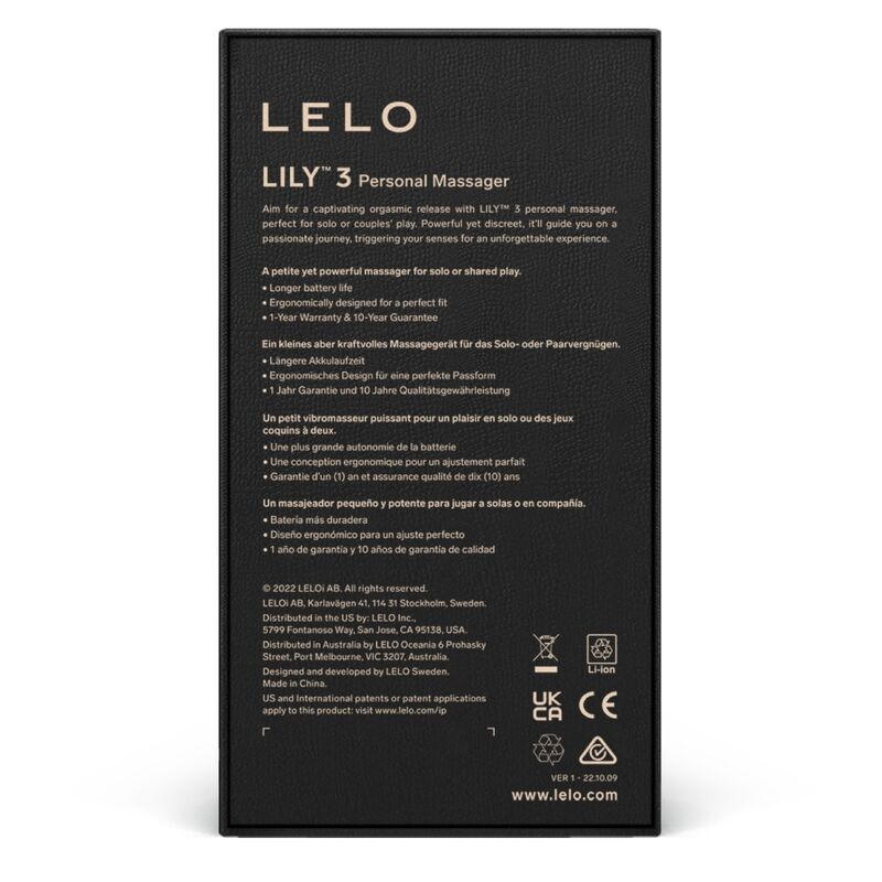 LELO - LILY 3 PERSOONLIJKE MASSAGER - AQUAMARIJN