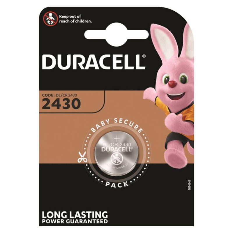 DURACELL - KNOPCEL BATTERIJ LITHIUM CR2430 3V 1 STUK