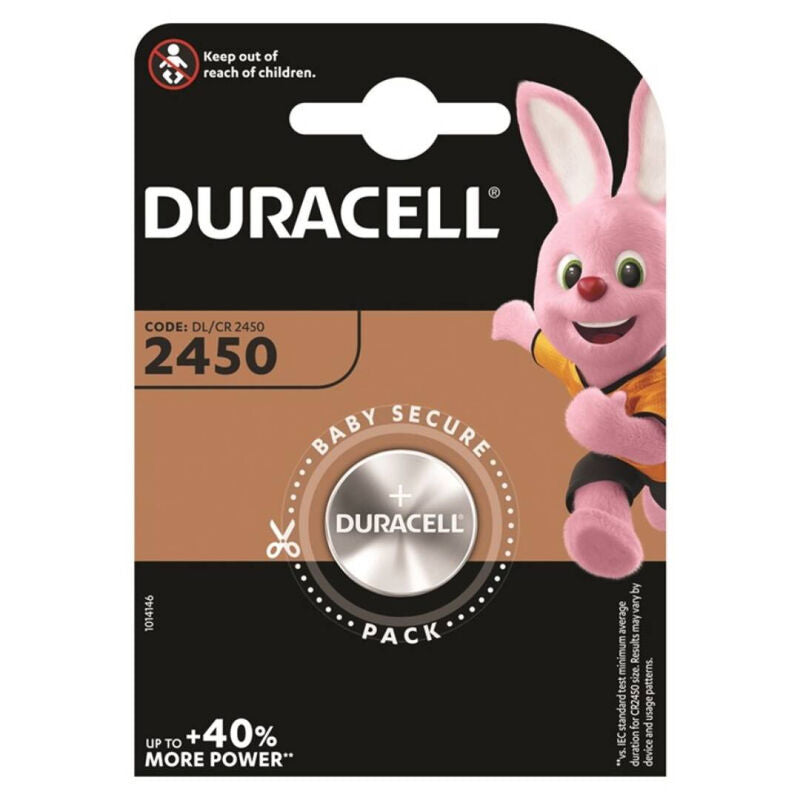 DURACELL - KNOPCEL BATTERIJ LITHIUM CR2450 3V 1 STUK