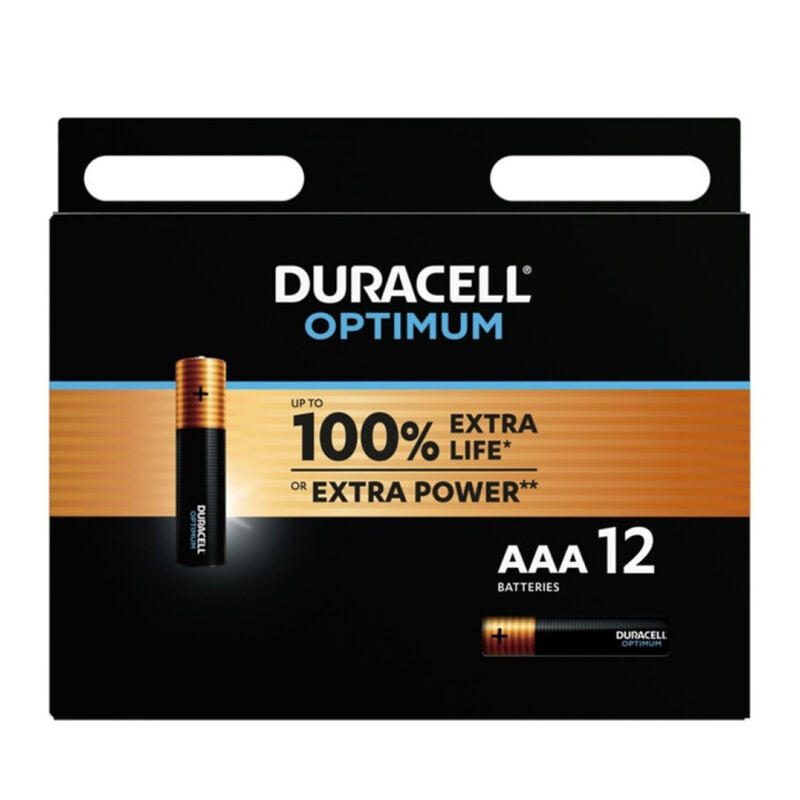 DURACELL - OPTIMUM 200 ALKALINE BATTERIJ AAA LR03 12 STUKS
