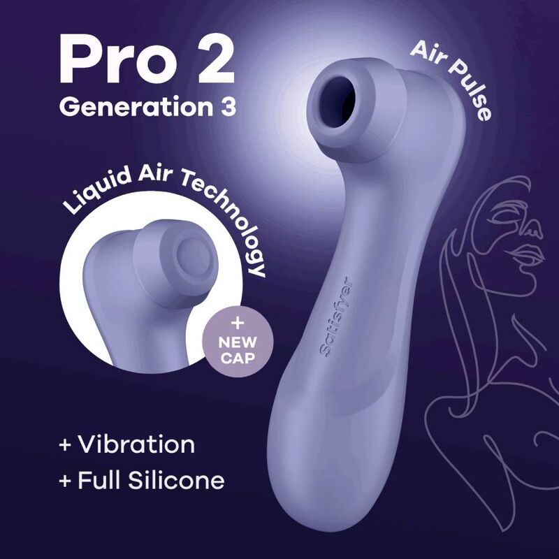 SATISFYER - PRO 2 GENERATIE 3 LIQUID AIR TECHNOLOGY LILA