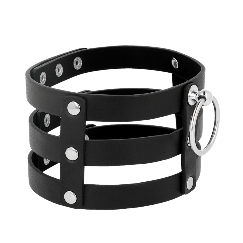 COQUETTE CHIC DESIRE - FETISH STIJL VEGAN LEREN CHOKER