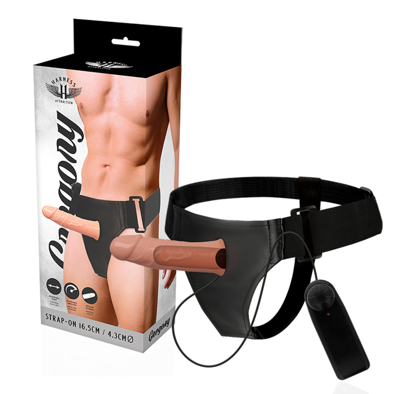 HARNESS ATTRACTION - GREGORY HOLLE RNES MET VIBRATOR 16,5 CM -O- 4,3 CM