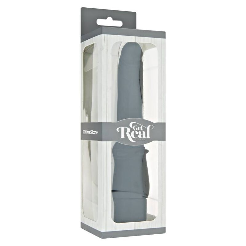 GET REAL - KLASSIEKE GLADDE VIBRATOR ZWART