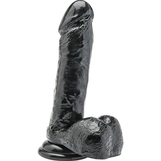 GET REAL - DILDO 18 CM MET BALLEN ZWART