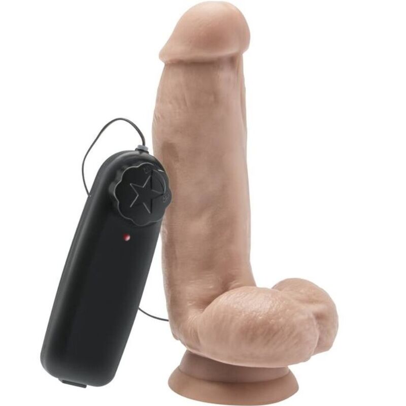 WORD ECHT - DILDO 12 CM MET BALLEN VIBRATOR HUID