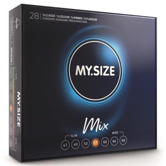 MY SIZE - MIX CONDOMS 57 MM 28 STUKS