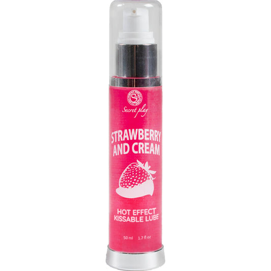 SECRETPLAY - GLIJMIDDEL 2-1 WARMTE EFFECT AARDBEI & ROOM 50 ML
