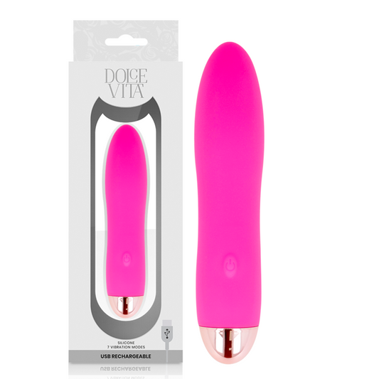 DOLCE VITA - OPLAADBARE VIBRATOR VIER ROZE 7 SNELHEDEN