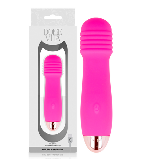 DOLCE VITA - OPLAADBARE VIBRATOR DRIE ROZE 7 SNELHEDEN