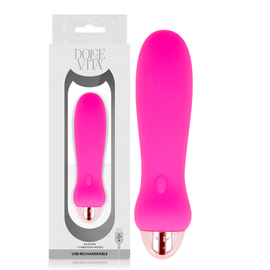 DOLCE VITA - OPLAADBARE VIBRATOR VIJF ROZE 7 SNELHEDEN