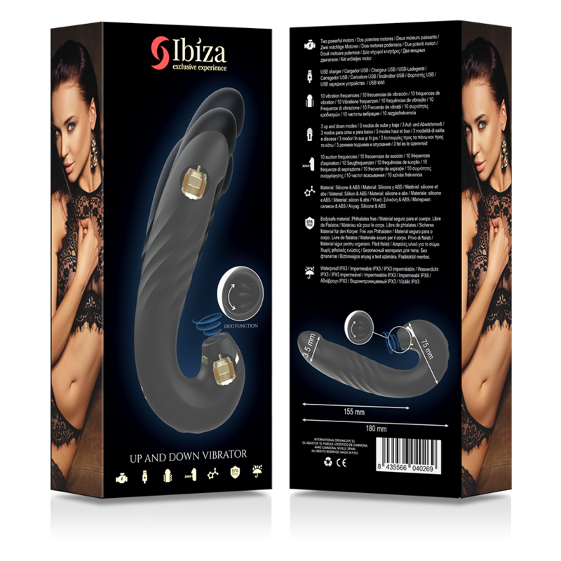 IBIZA - CLIP OMHOOG & OMLAAG + VIBRATOR + CLITORISSTIMULATIE